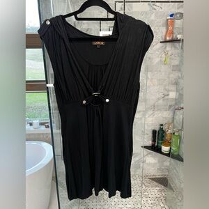 LaRok Black Maxi Top with Hood